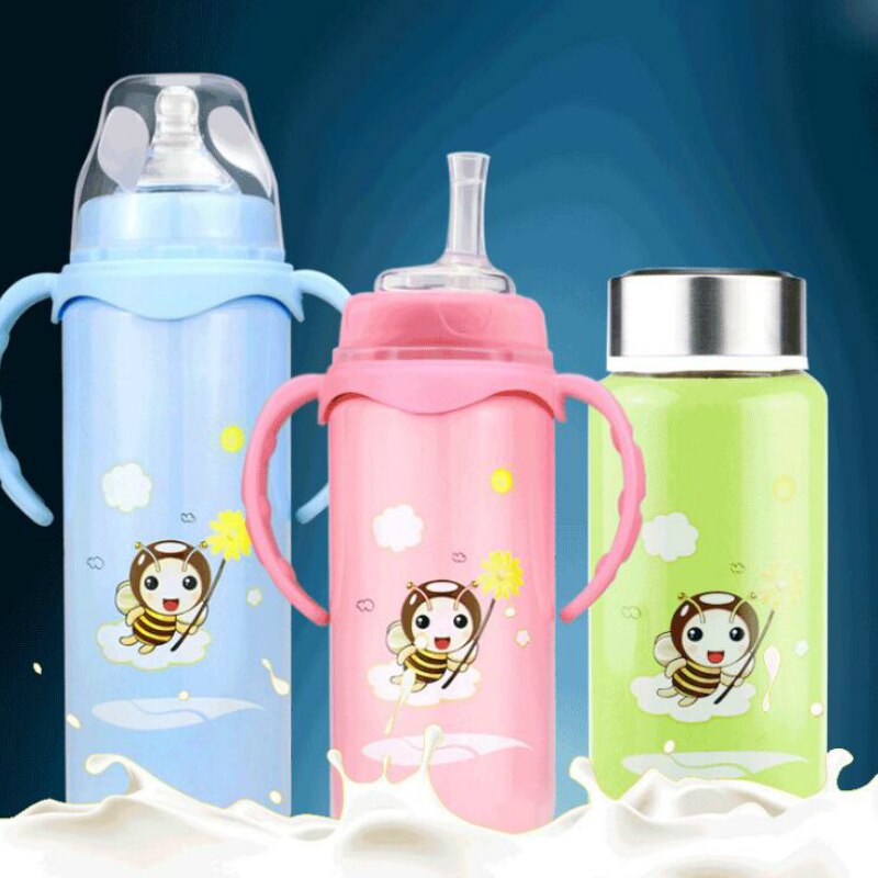 Baby insulated feeding bottle