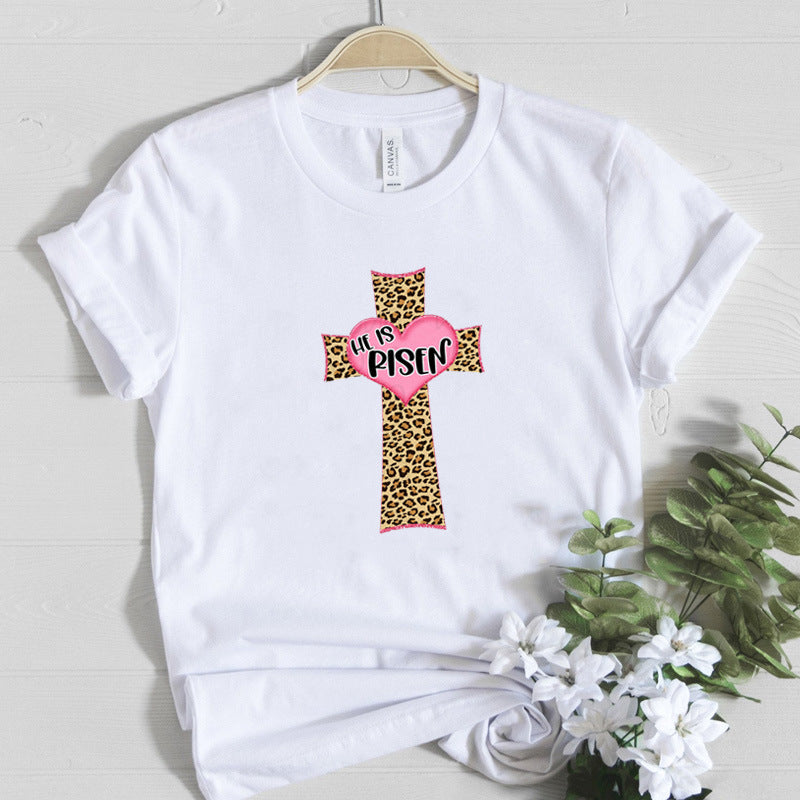 Cross Graphic Digital Printing Women's Short Sleeve