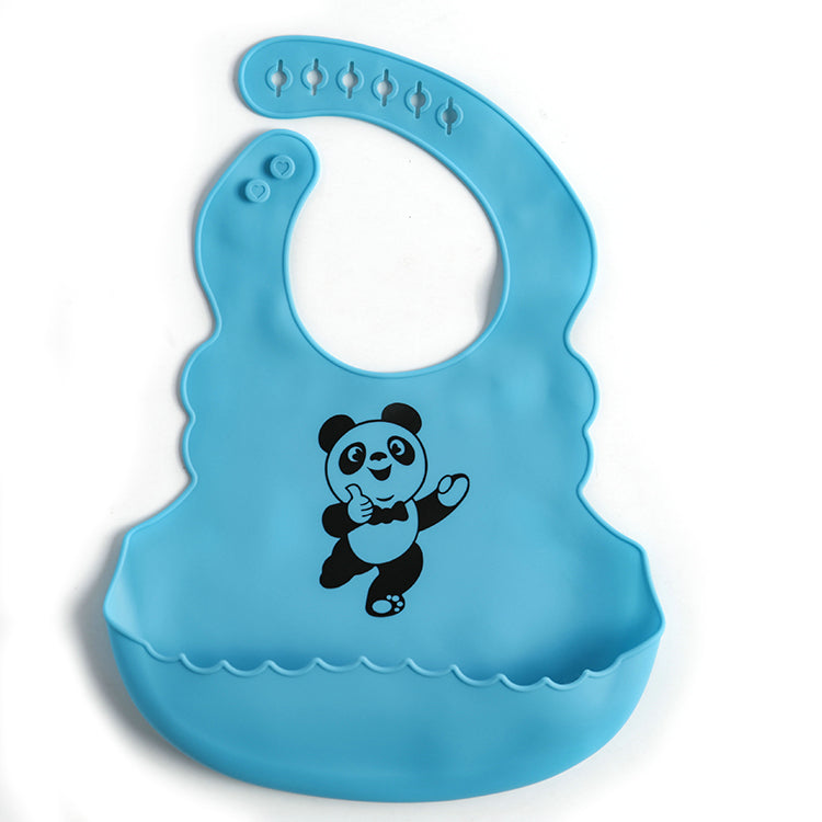 Food Grade Silicone Saliva Pocket Baby Eating Bib